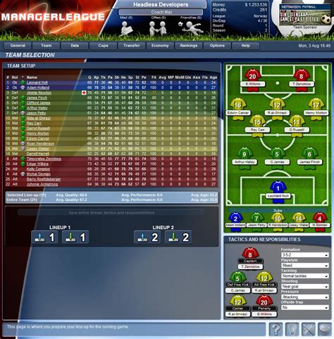 online soccer manager.